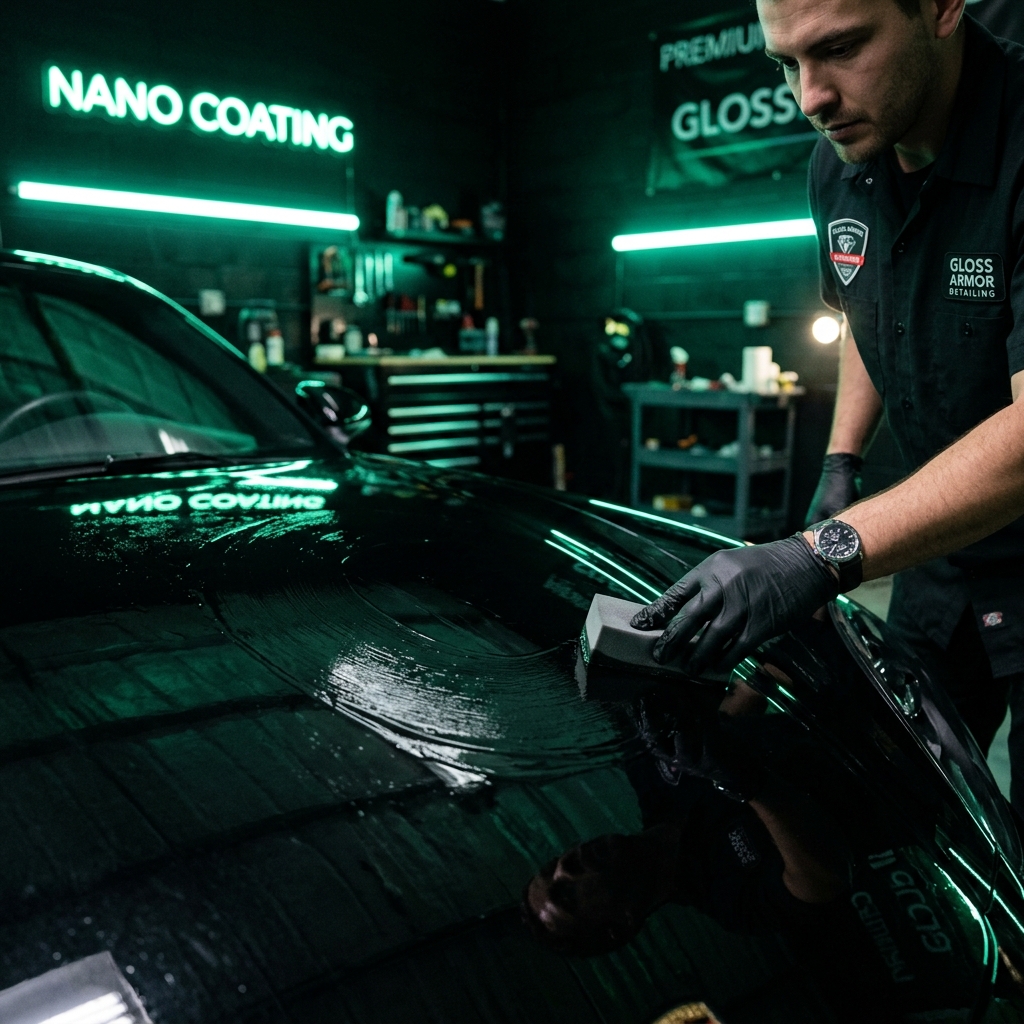 Professional applying nano ceramic coating