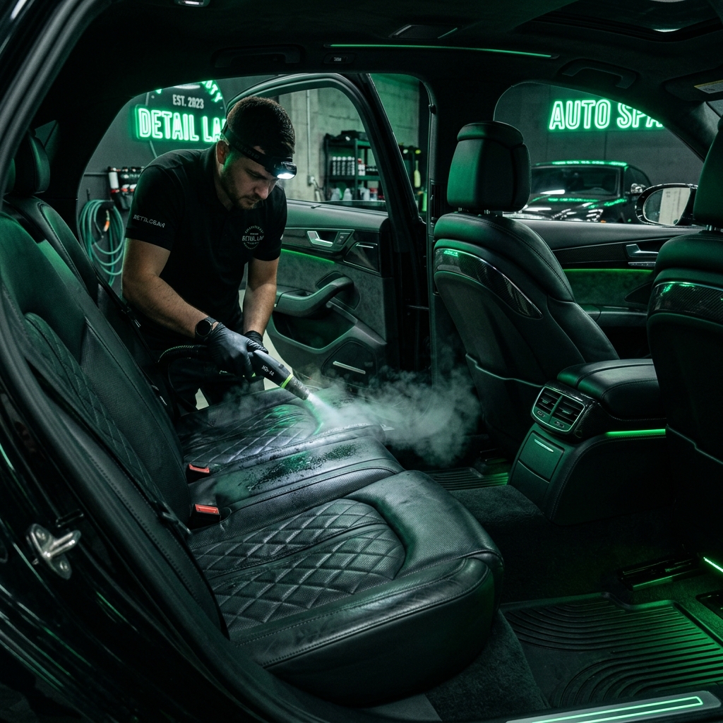Interior deep cleaning with steam